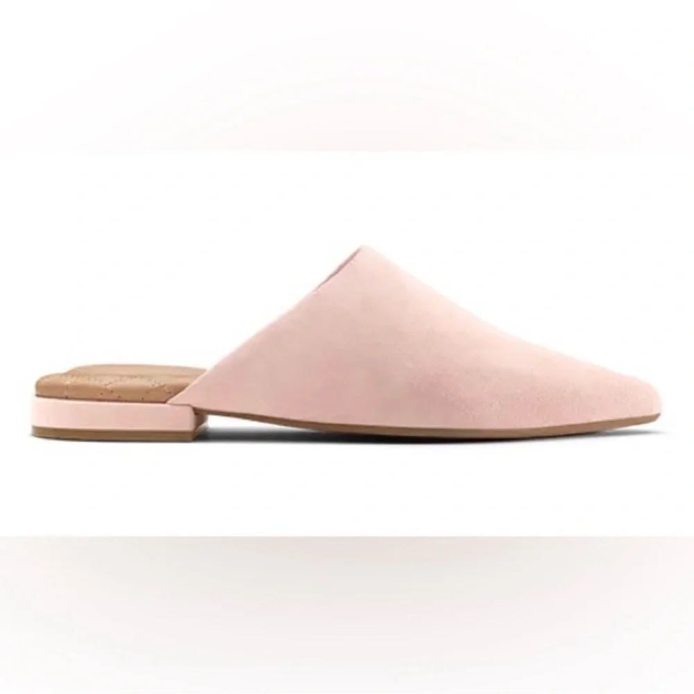 Birdies The Lark in Pink Chiffon Suede Slide Mule Size 7.5 Office Business - Picture 6 of 9